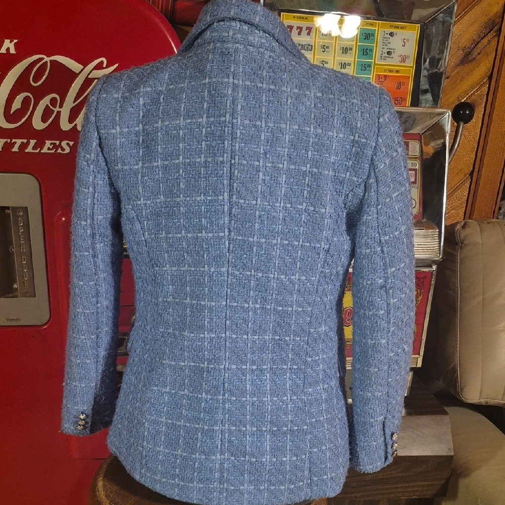 SHEIN Light Blue Double-Breasted Blazer - Picture 7 of 9